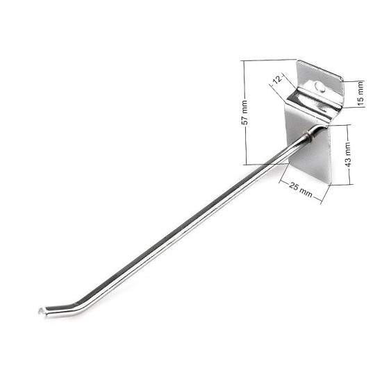 Haczyk / zawieszka długość 14 cm - Nikiel (50 Sztuki) Haczyk / zawieszka długość 14 cm - Nikiel (50 Sztuki)