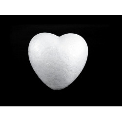 Diy polystyrene heart ø10 cm - White (2 Pieces)