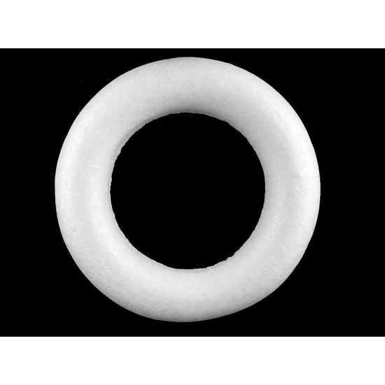 Wieniec styropianowy ø29 cm ścięty - White (2 Sztuki) Wieniec styropianowy ø29 cm ścięty - White (2 Sztuki)