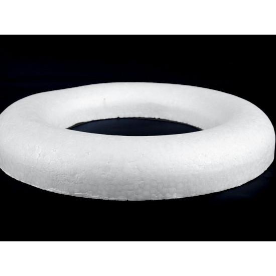 Wieniec styropianowy ø29 cm ścięty - White (2 Sztuki) Wieniec styropianowy ø29 cm ścięty - White (2 Sztuki)