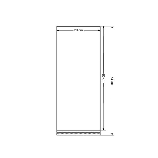 Cellophanbeutel mit klebestreifen 20 x 50 cm - Transparent (100 Stücke) Cellophanbeutel mit klebestreifen 20 x 50 cm - Transparent (100 Stücke)