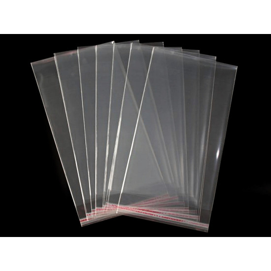 Cellophanbeutel mit klebestreifen 20 x 50 cm - Transparent (100 Stücke) Cellophanbeutel mit klebestreifen 20 x 50 cm - Transparent (100 Stücke)