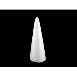 Diy polystyrene cones 7x19 cm - White (1 Piece)