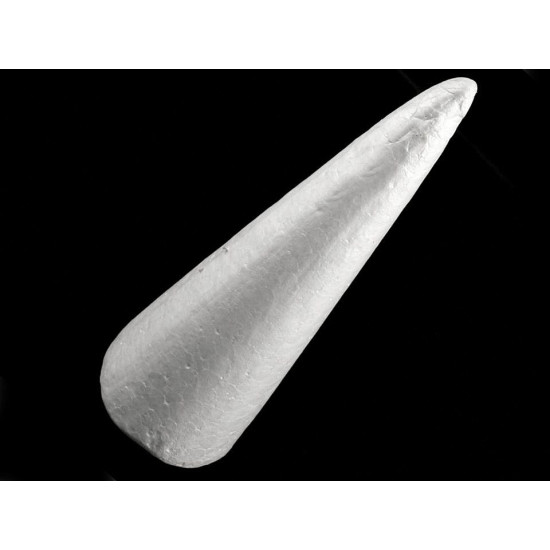 Stożek styropianowy 9,5x24 cm - White (1 Sztuka) Stożek styropianowy 9,5x24 cm - White (1 Sztuka)