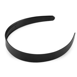 Opaska plastikowa do włosów - półprodukt - Czarny (1 Sztuka)