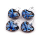 Zawieszka szklana serce 21x21 mm - Fioletowy (100 Sztuki) Zawieszka szklana serce 21x21 mm - Fioletowy (100 Sztuki)
