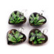 Zawieszka szklana serce 21x21 mm - Fioletowy (100 Sztuki) Zawieszka szklana serce 21x21 mm - Fioletowy (100 Sztuki)