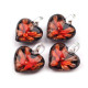 Zawieszka szklana serce 21x21 mm - Fioletowy (100 Sztuki) Zawieszka szklana serce 21x21 mm - Fioletowy (100 Sztuki)