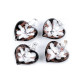 Zawieszka szklana serce 21x21 mm - Fioletowy (100 Sztuki) Zawieszka szklana serce 21x21 mm - Fioletowy (100 Sztuki)