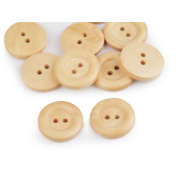 Wooden buttons size 20', 24', 28', 30', 32' - Natural light (10 Pieces)