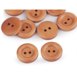 Wooden buttons size 20', 24', 28', 30', 32' - Natural medium (10 Pieces)