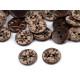 Coconut button, size 24' flower - Natural medium (10 Pieces) Coconut button, size 24' flower - Natural medium (10 Pieces)