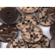 Coconut button, size 24' flower - Natural medium (10 Pieces) Coconut button, size 24' flower - Natural medium (10 Pieces)