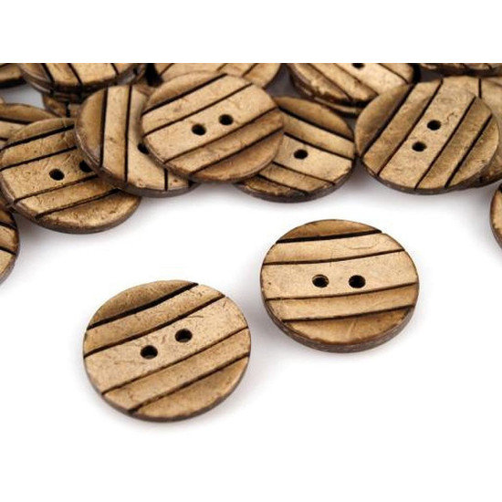 Coconut buttons 36' - Natural medium (200 Pieces) Coconut buttons 36' - Natural medium (200 Pieces)