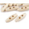 Bottone a levetta, in legno, dimensioni: 12 x 40 mm - Luce naturale (10 Pezzi)