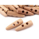 Wood horn toggle button 10x40 mm - Ivory (20 Pieces)