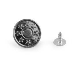 Jeans tack button, size 26' - Black nickel (100 Pieces)
