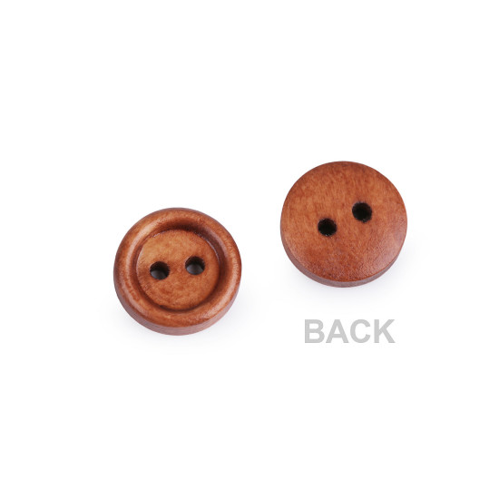 Wooden button size 20' - Natural light (500 Pieces)