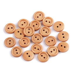 Wooden button size 20' - Darkbeige (100 Pieces)