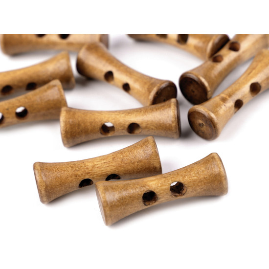 Wooden toggle button 35 mm - Natural dark (10 Pieces) Wooden toggle button 35 mm - Natural dark (10 Pieces)