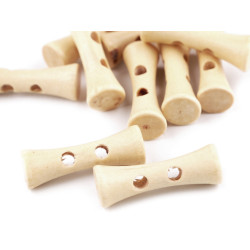 Wooden toggle button 35 mm - Natural light (10 Pieces)