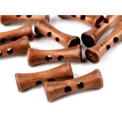 Wooden toggle button 35 mm - Natural dark (10 Pieces)