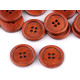Wooden button size 40' 4-hole - Cherry (10 Pieces)