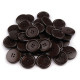 Wooden button size 40' 4-hole - Cherry (10 Pieces)