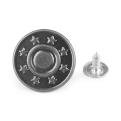 Jeans tack button size 32' - Black nickel (10 Pieces)