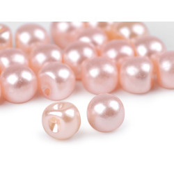 Sew-on faux pearl bead / button ø10 mm - Powder (100 Pieces)