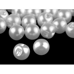 Sew-on faux pearl bead / button ø10 mm - Pearlwhite (100 Pieces)