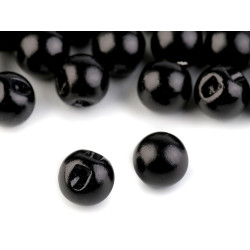 Sew-on faux pearl bead / button ø10 mm - Black (100 Pieces)