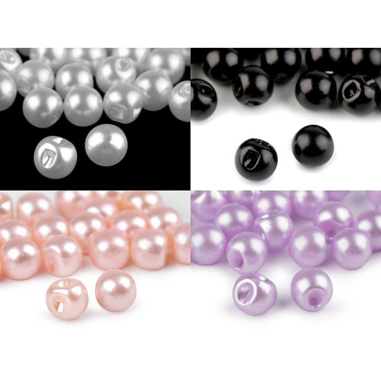 Sew-on faux pearl bead / button ø10 mm - Lila (100 Pieces) Sew-on faux pearl bead / button ø10 mm - Lila (100 Pieces)