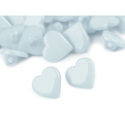 Botón corazón tamaño 24' - Luz azul (10 Piezas)