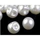 Sew-on faux pearl bead / button ø14 mm - Pearlwhite (10 Pieces) Sew-on faux pearl bead / button ø14 mm - Pearlwhite (10 Pieces)