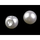 Sew-on faux pearl bead / button ø14 mm - Pearlwhite (10 Pieces) Sew-on faux pearl bead / button ø14 mm - Pearlwhite (10 Pieces)