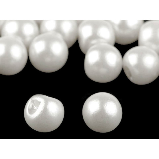 Guzik perełka ø12 mm - Perłowy (10 Sztuki) Guzik perełka ø12 mm - Perłowy (10 Sztuki)