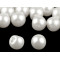 Bottone con finta perla, ø 12 mm - Bianco perla (10 Pezzi)