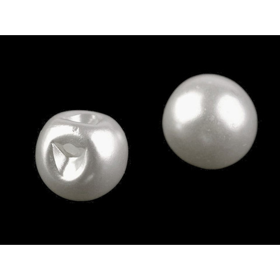 Guzik perełka ø12 mm - Perłowy (10 Sztuki) Guzik perełka ø12 mm - Perłowy (10 Sztuki)