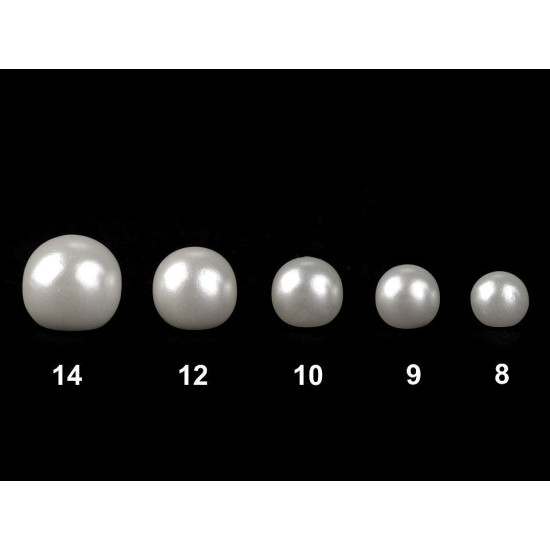 Guzik perełka ø12 mm - Perłowy (10 Sztuki) Guzik perełka ø12 mm - Perłowy (10 Sztuki)