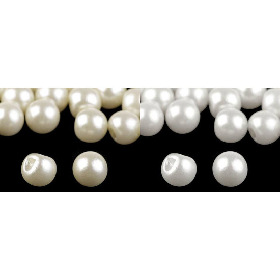 Guzik perełka ø12 mm - Perłowy (10 Sztuki) Guzik perełka ø12 mm - Perłowy (10 Sztuki)