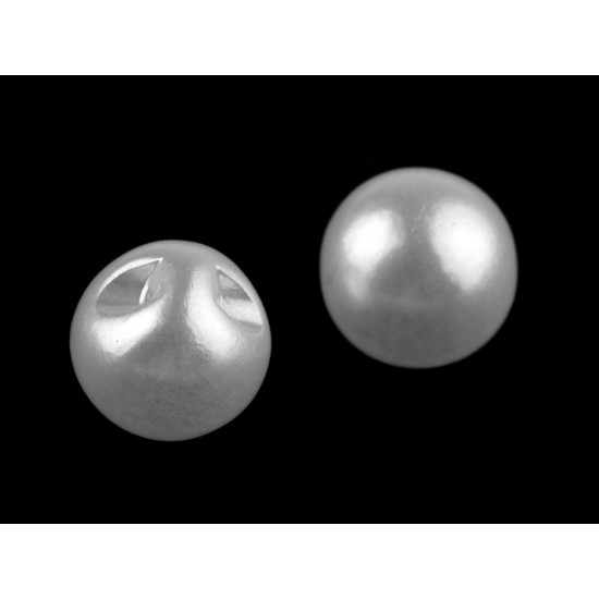 Sew-on faux pearl bead / button ø8 mm - Black (100 Pieces) Sew-on faux pearl bead / button ø8 mm - Black (100 Pieces)