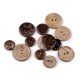 Coconut button double-sided size 24', 28', 32', 36'; 40', 48' - Natural medium (100 Pieces) Coconut button double-sided size 24', 28', 32', 36'; 40', 48' - Natural medium (100 Pieces)