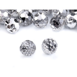 Crystal buttons ø10 mm - Silver (100 Pieces)