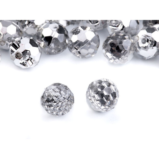 Crystal buttons ø10 mm - Silver (20 Pieces) Crystal buttons ø10 mm - Silver (20 Pieces)