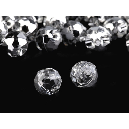 Crystal buttons ø10 mm - Silver (20 Pieces) Crystal buttons ø10 mm - Silver (20 Pieces)
