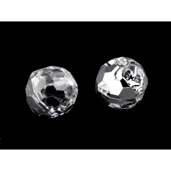 Crystal buttons ø10 mm - Silver (20 Pieces) Crystal buttons ø10 mm - Silver (20 Pieces)