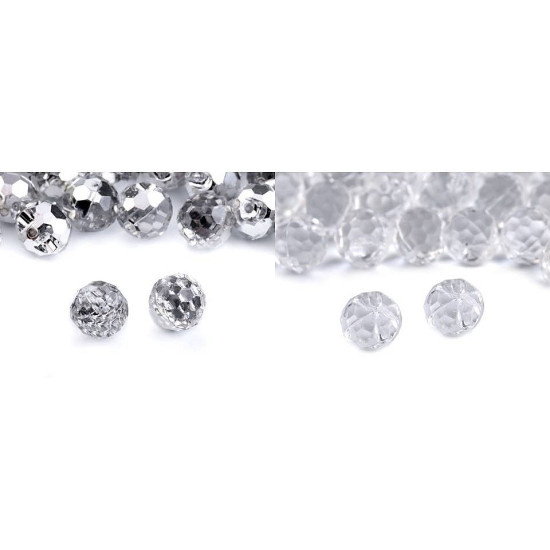 Crystal buttons ø10 mm - Silver (20 Pieces) Crystal buttons ø10 mm - Silver (20 Pieces)