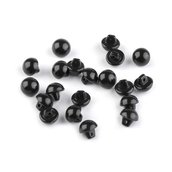 Boutons globes oculaires noirs, 15' - Noir (1000 Pièces)