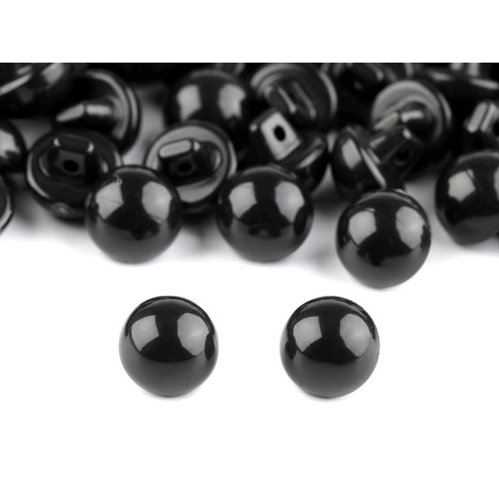 Boutons globes oculaires noirs, 15' - Noir (1000 Pièces)